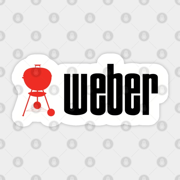 Classic Weber Grill handle in red Sticker by zavod44